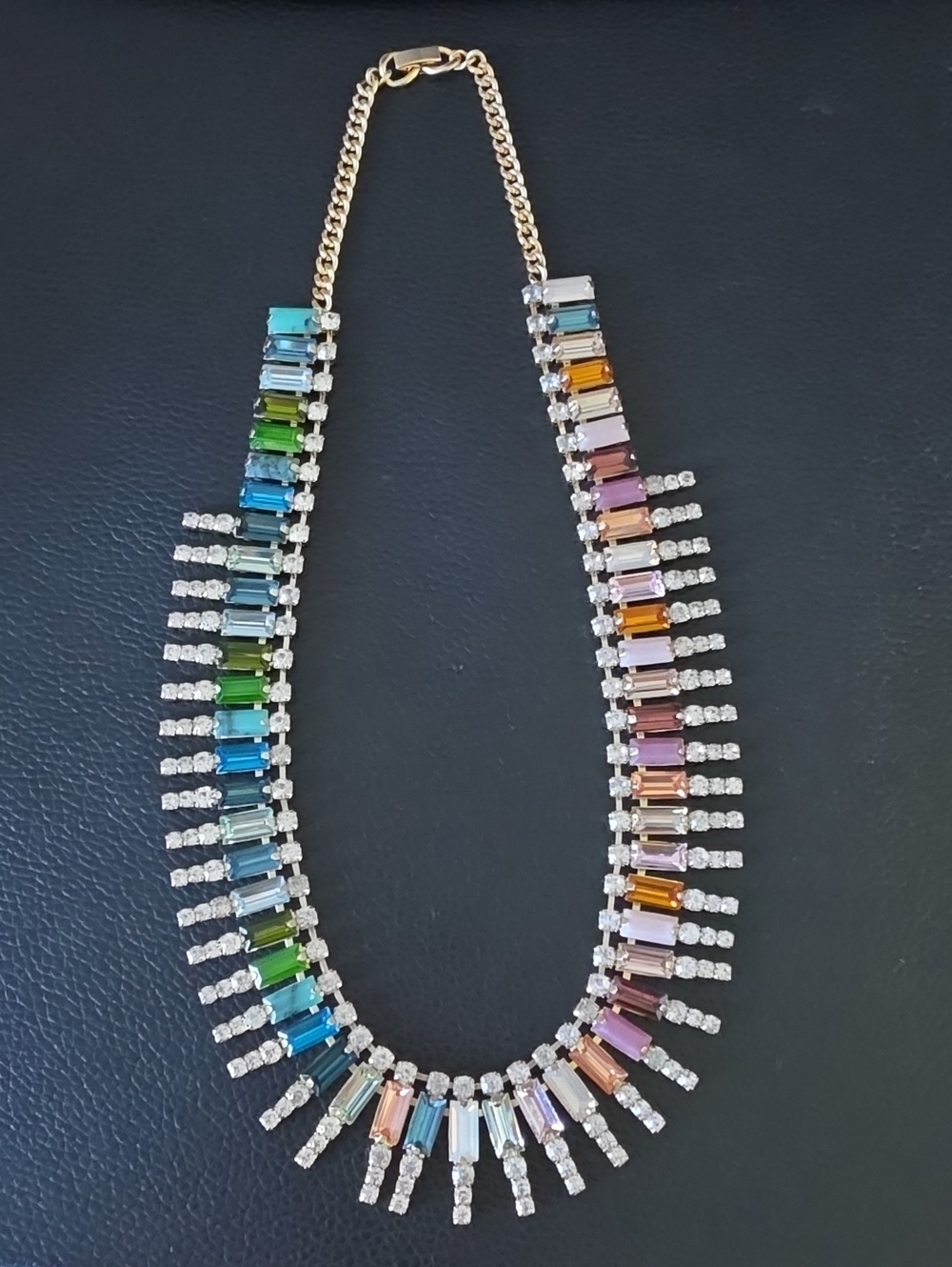 Stella & Dot Maxed Out Ombre Crystal Statement Necklace
